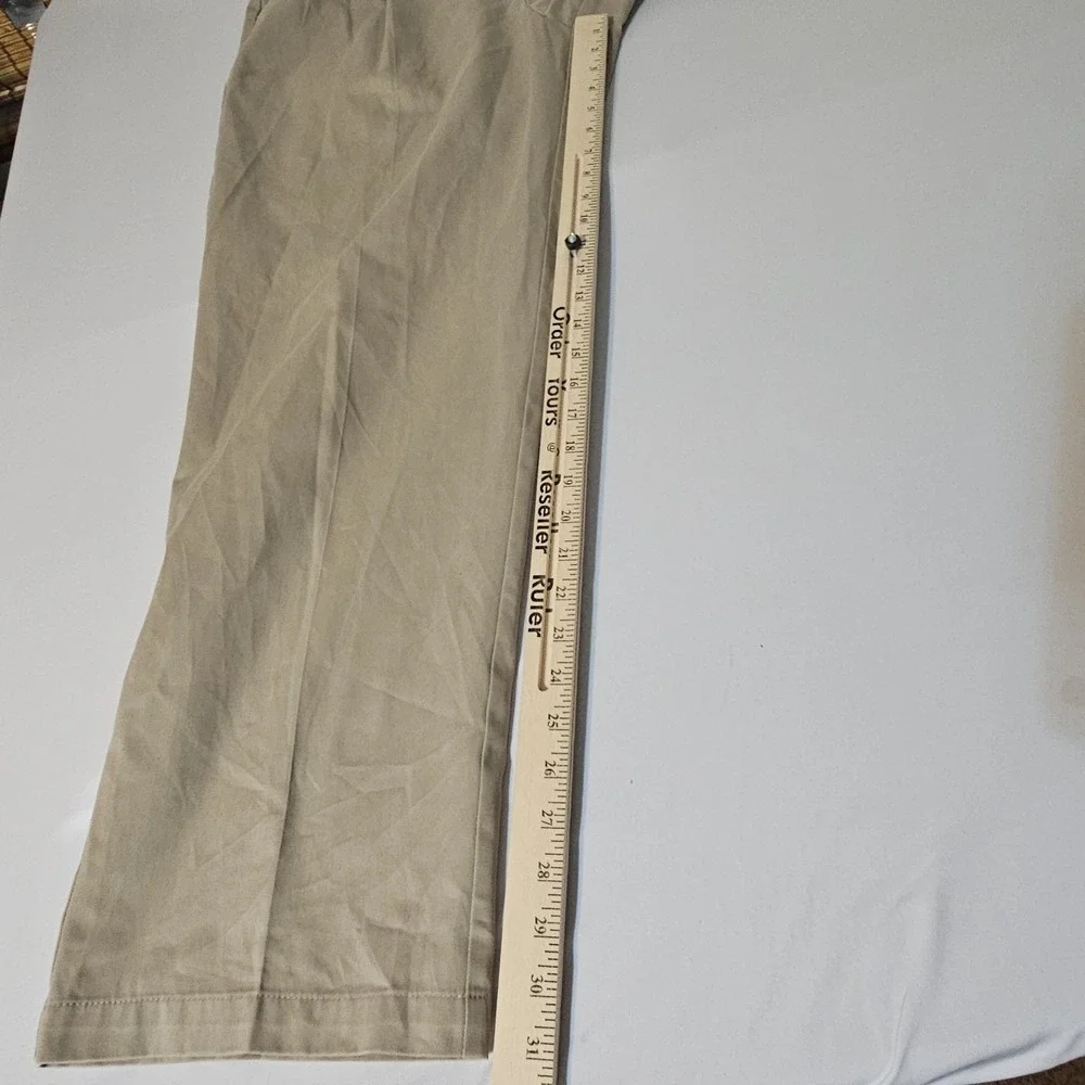 David Taylor‎ Collection Men's 36 x 31 Beige Chino Pants Pleated Stretch Waist
